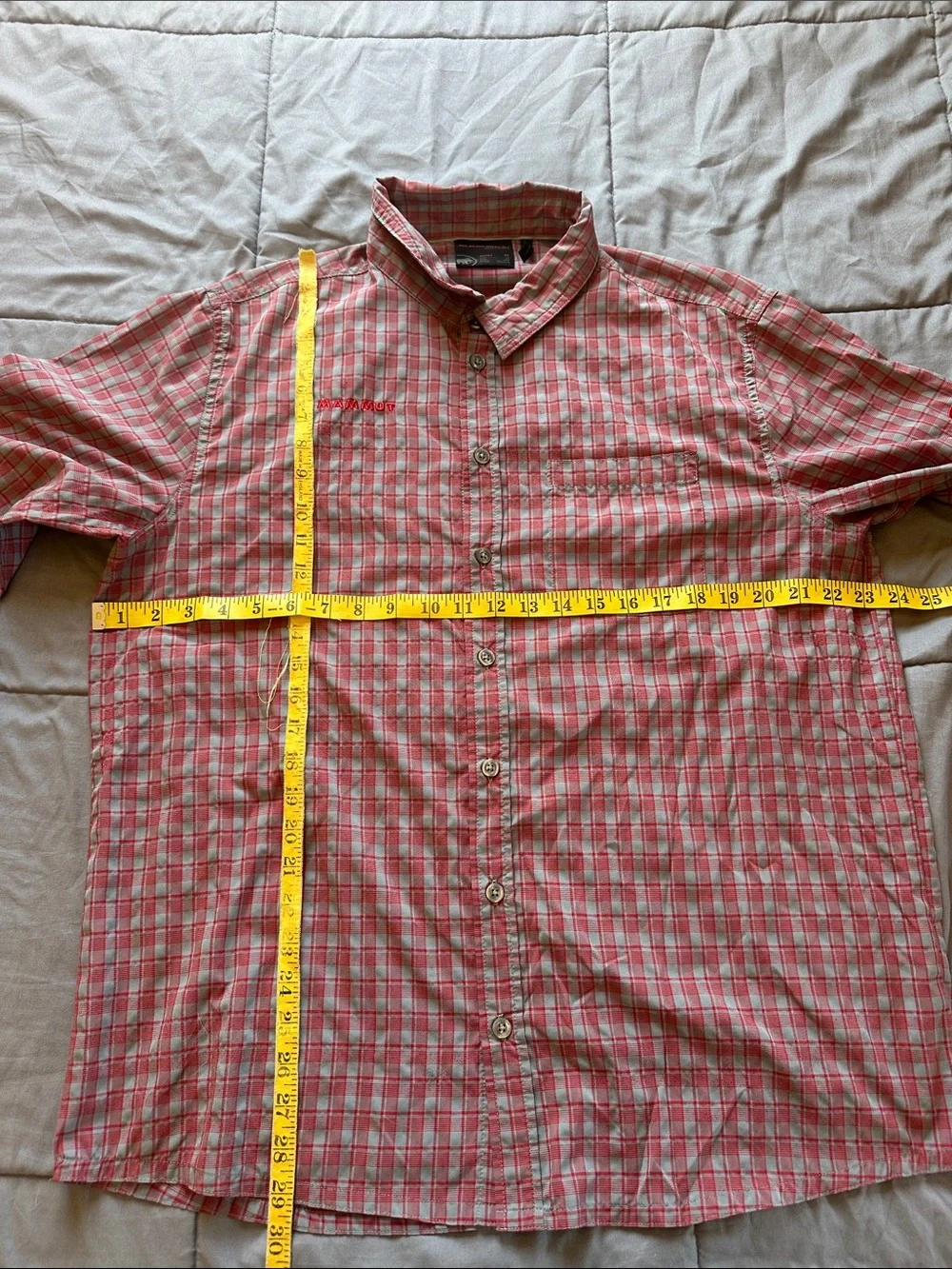 Mammut Men's red  Plaid Button-Up Shirt